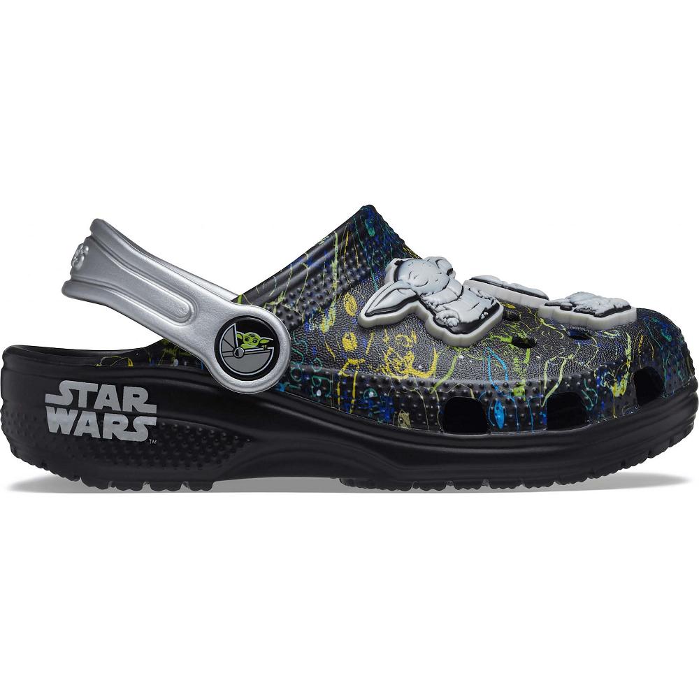 Black Boys' Crocs Classic Grogu™ Clogs | NZ 1355EBCX